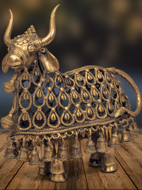 Dhokra Art Nandi with Ghungroo
