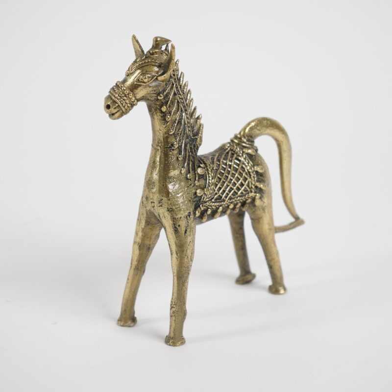 Dhokra Art Horse Statue