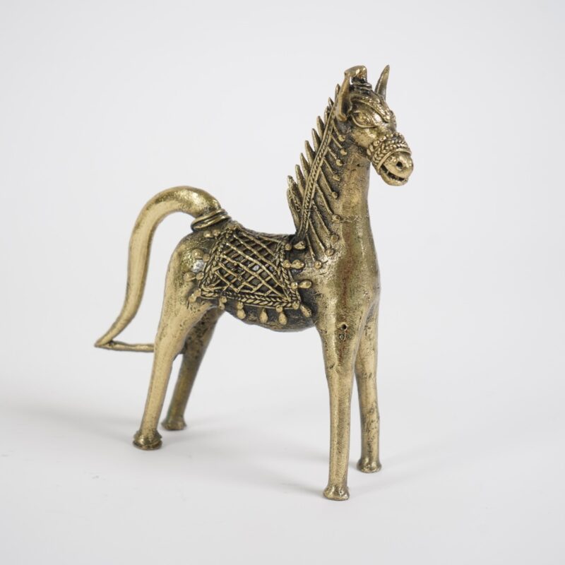 Dhokra Art Horse Statue