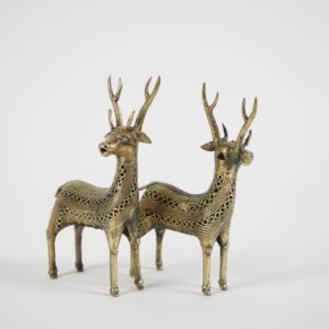 Dhokra Art Brass Deer Set