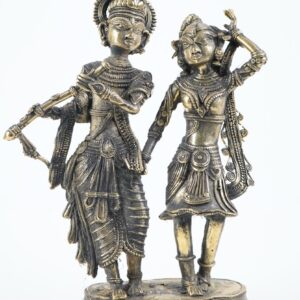 Dhokra Art Krishna Radha Statue