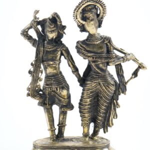 Dhokra Art Krishna Radha Statue