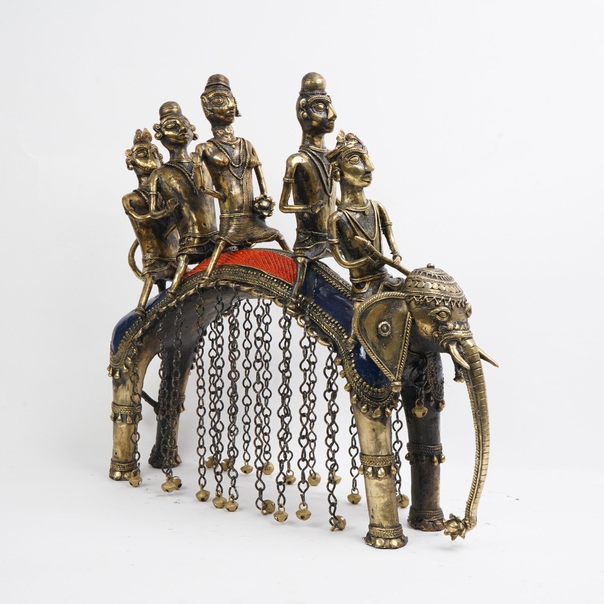 Dhokra Art Elephant Ram Sawari - Artline Creation