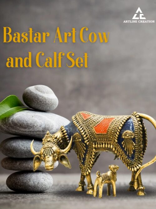 Bastar Art Cow and Calf Set