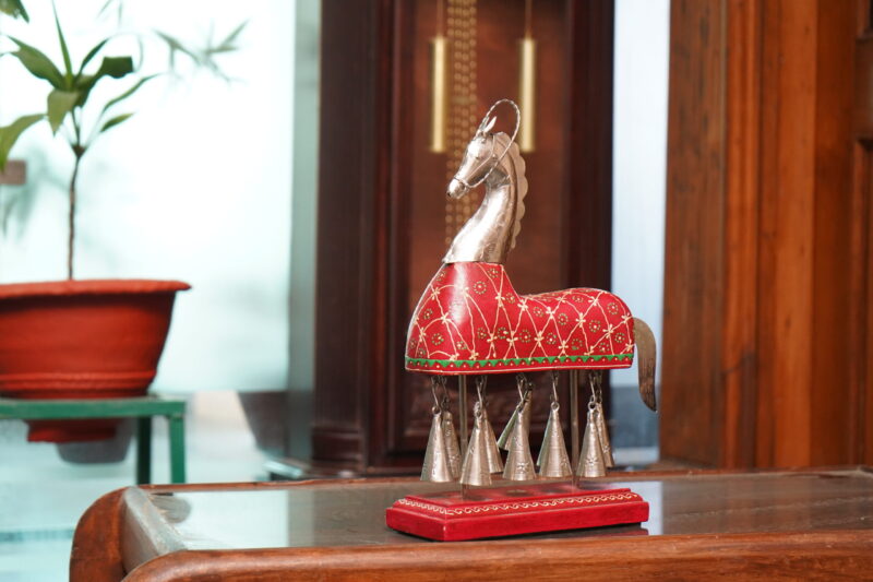 Iron Bell Horse with Base