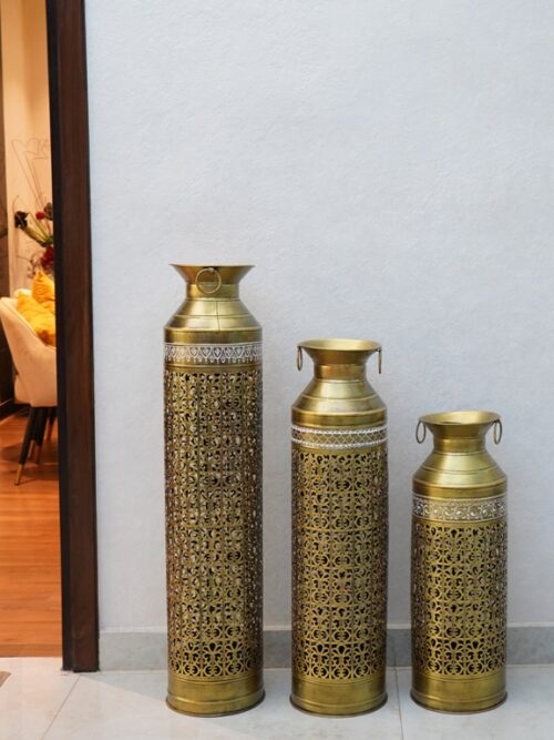Iron Block Pot with Lite New Gold