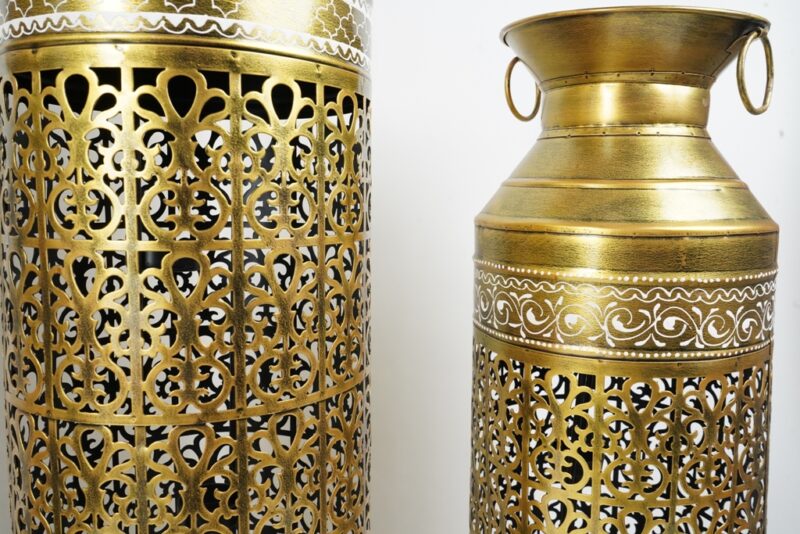 Iron Block Pot with Lite New Gold