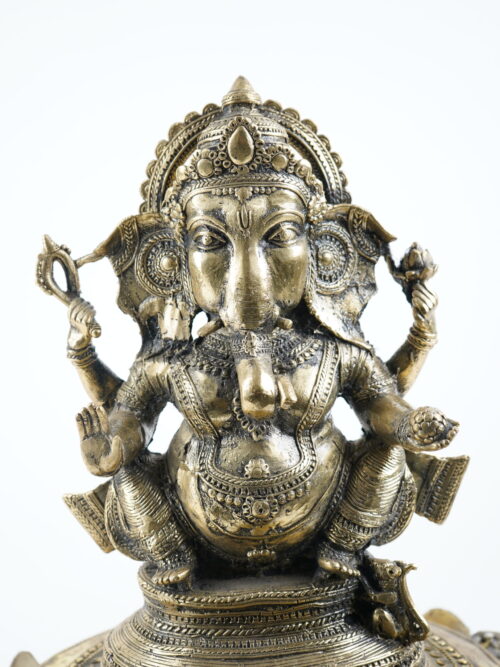 Ganesha Idol on Ornamental Pedestal