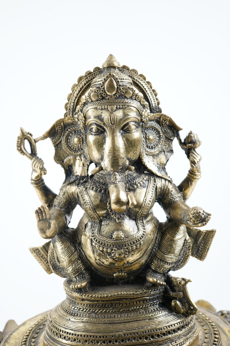 Ganesha Idol on Ornamental Pedestal