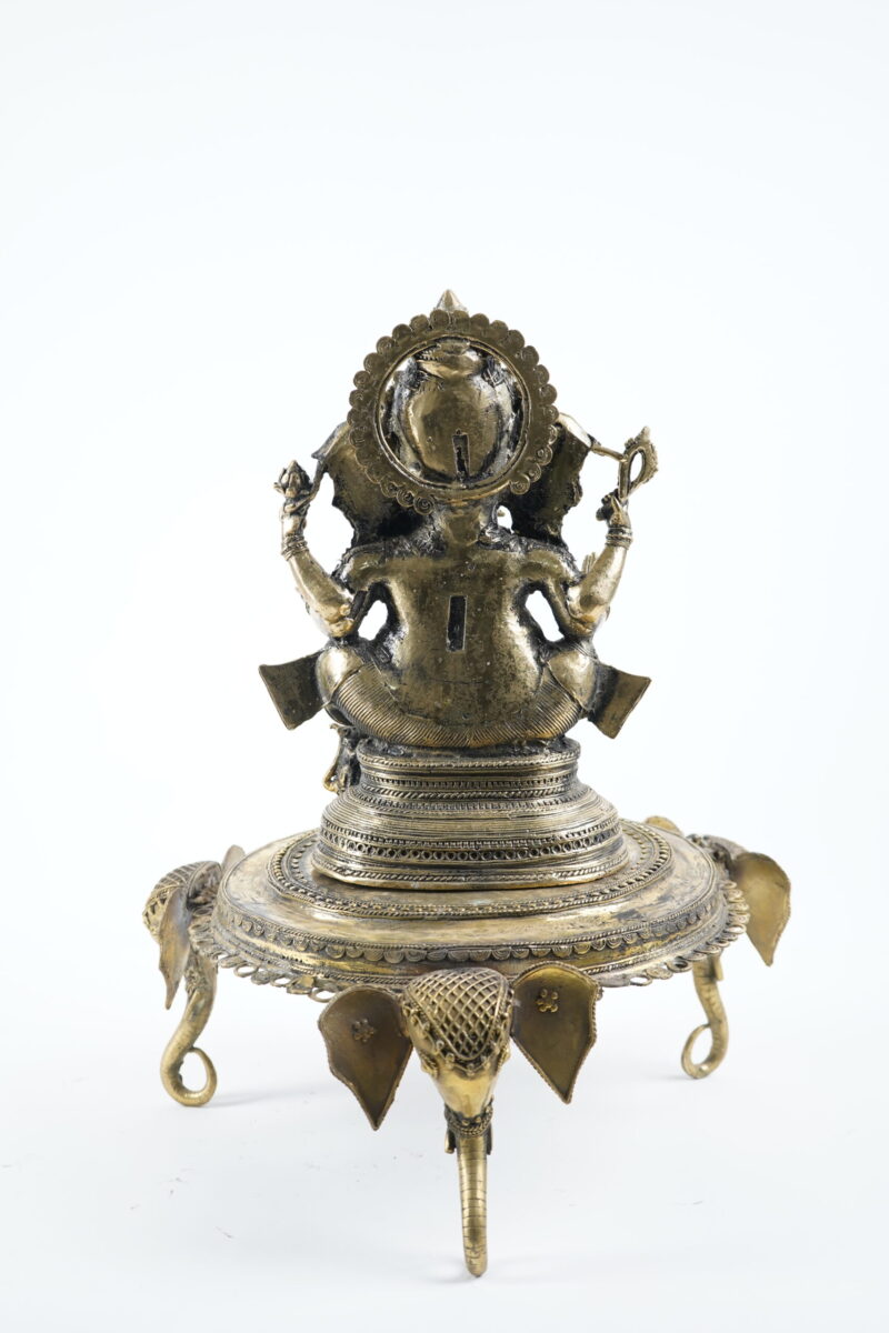 Ganesha Idol on Ornamental Pedestal