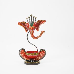 Iron Ganesh T Light Candle stand