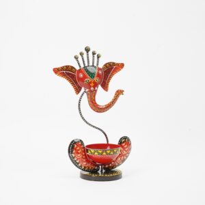 Iron Ganesh T Light Candle stand