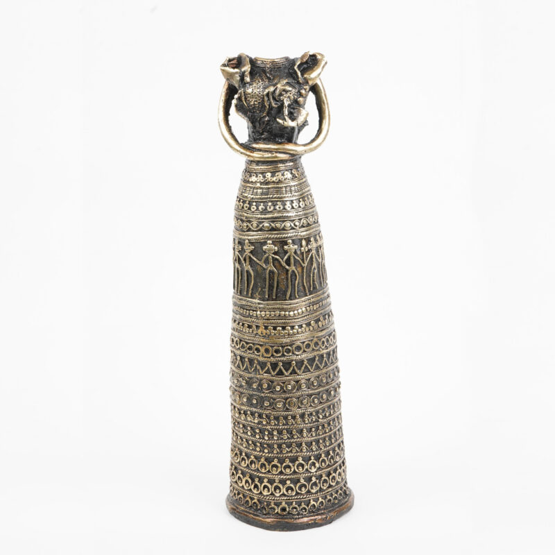 flower vase tribal lady