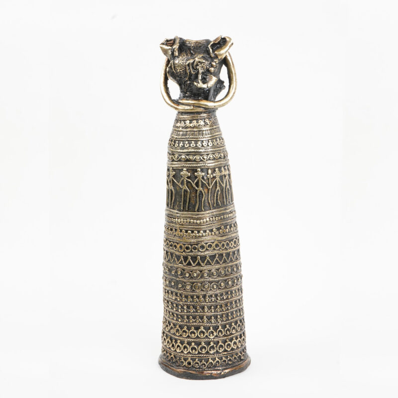 flower vase tribal lady