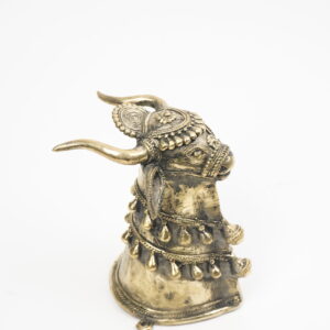 Brass Nandi Head Sculpture