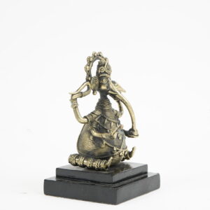 Handcrafted Dhokra Ganesha Idol on Wooden Base
