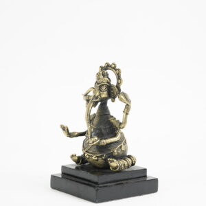 Handcrafted Dhokra Ganesha Idol on Wooden Base