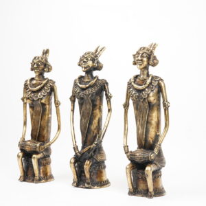 Dhokra Brass Tribal Musician Figurines