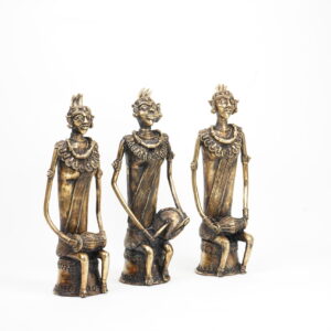 Dhokra Brass Tribal Musician Figurines