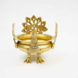 Royal Brass Peacock Urli Bowl