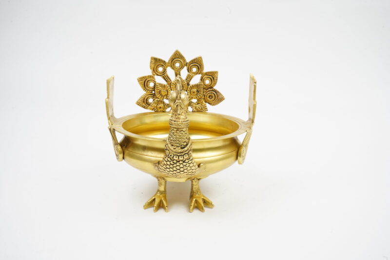 Royal Brass Peacock Urli Bowl