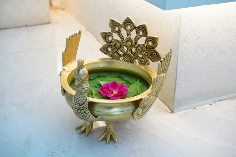 Royal Brass Peacock Urli Bowl