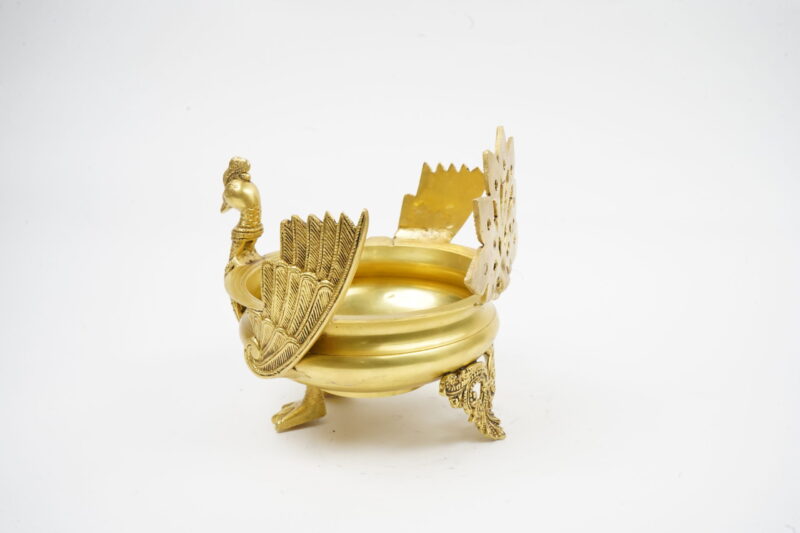 Royal Brass Peacock Urli Bowl