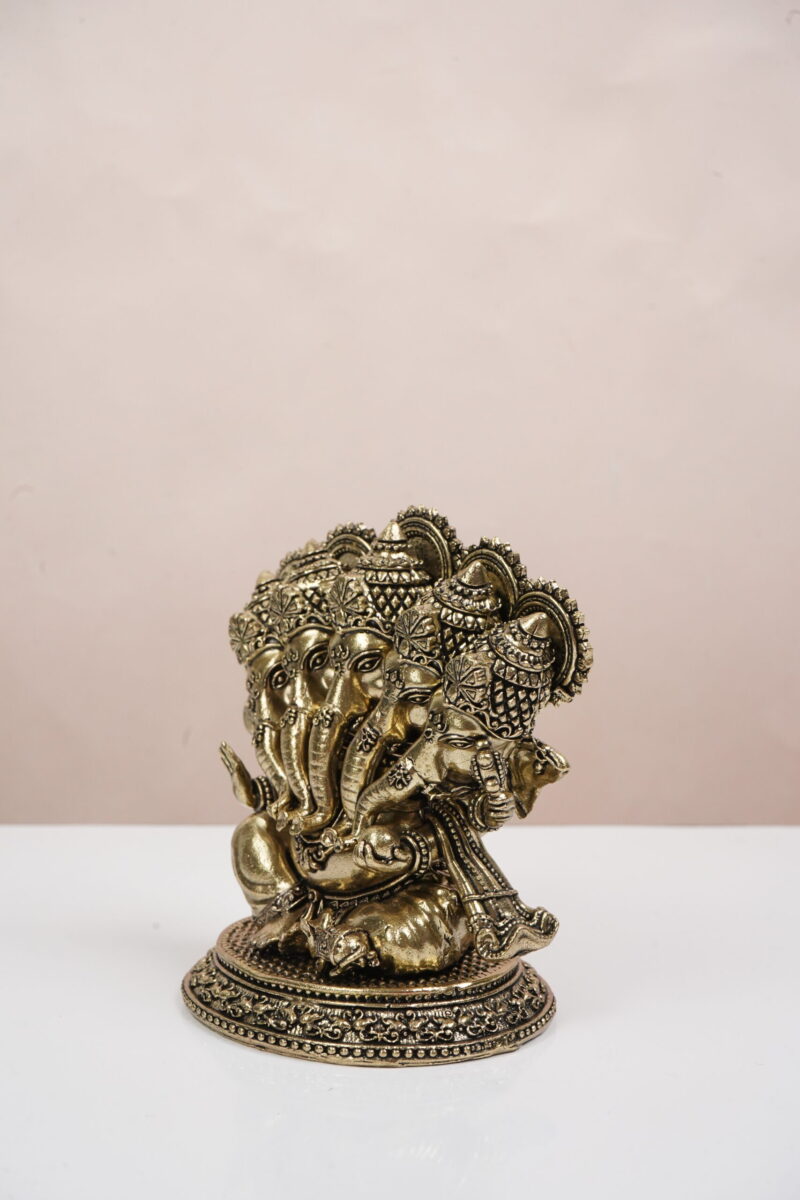 Panchmukhi Ganesha Brass Idol