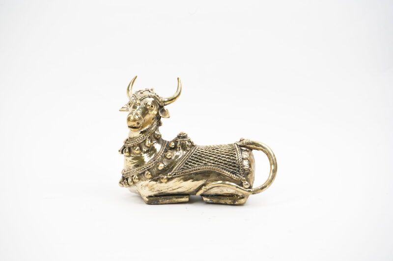 Ornate Brass Nandi Idol