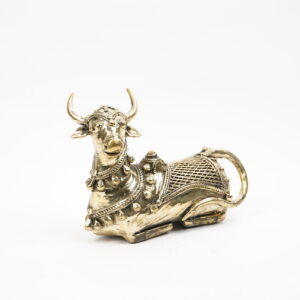 Ornate Brass Nandi Idol