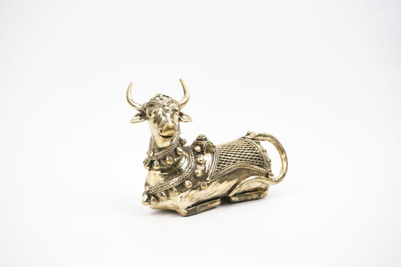 Ornate Brass Nandi Idol