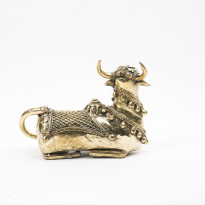 Ornate Brass Nandi Idol