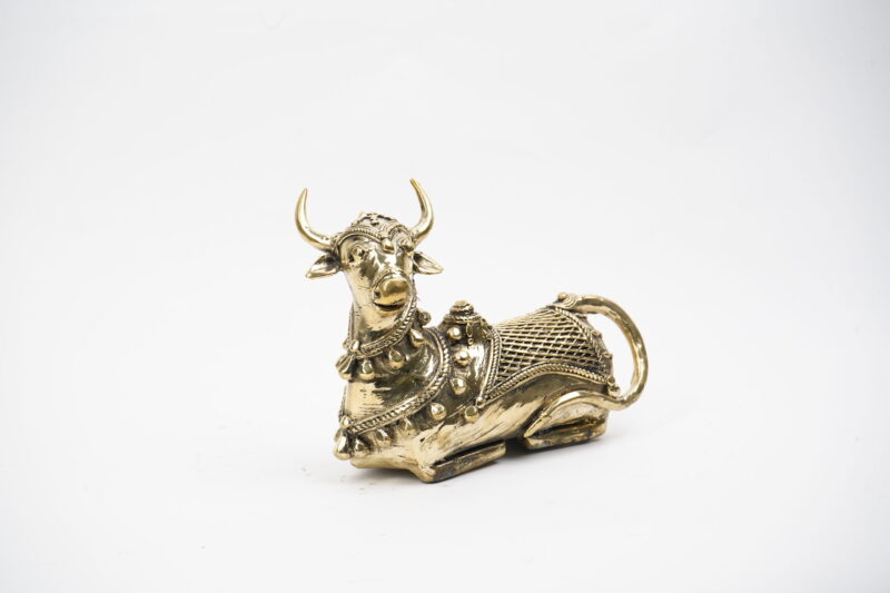 Ornate Brass Nandi Idol